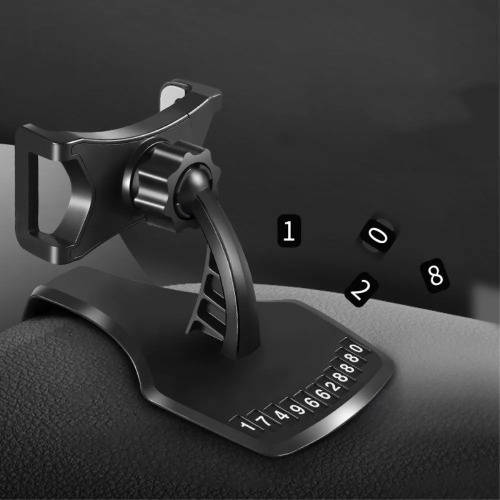 3 in 1 Car GPS Smartphone Holder: Dashboard / Visor Clamp   AC Grid Clip for Gionee M2, Marathon M2 - Black