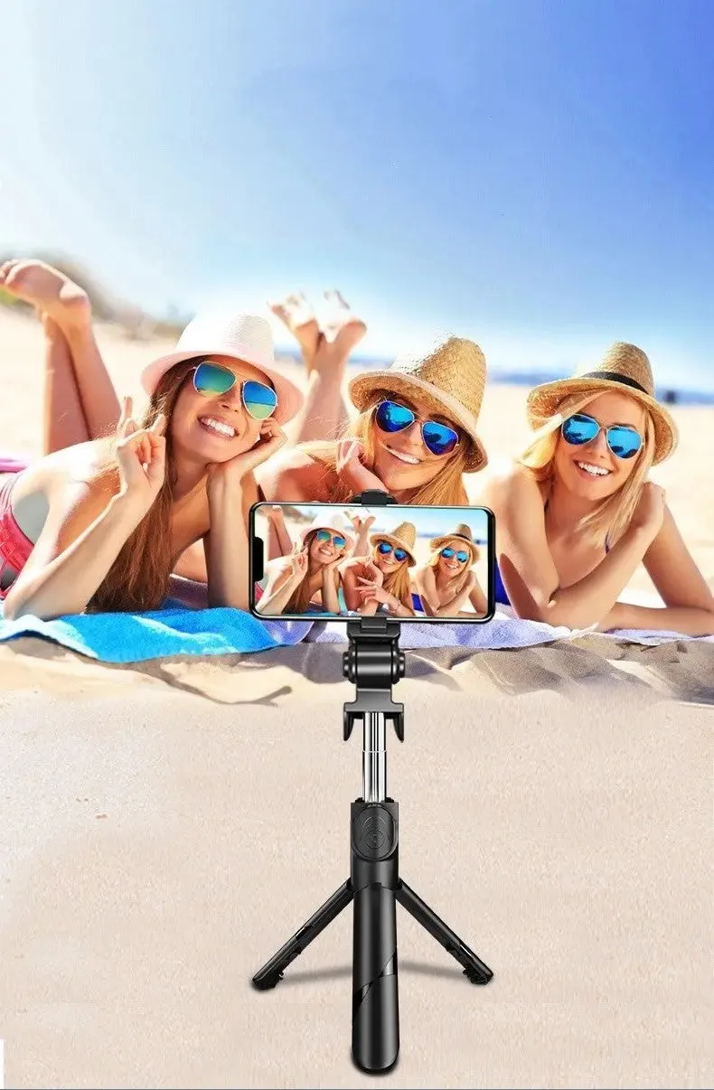 3 In 1 Tripod Bluetooth Selfie Stick with Fill Light for Smartphone