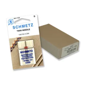 80/2.5 Schmetz Twin Needle in a Carded 1 Pack