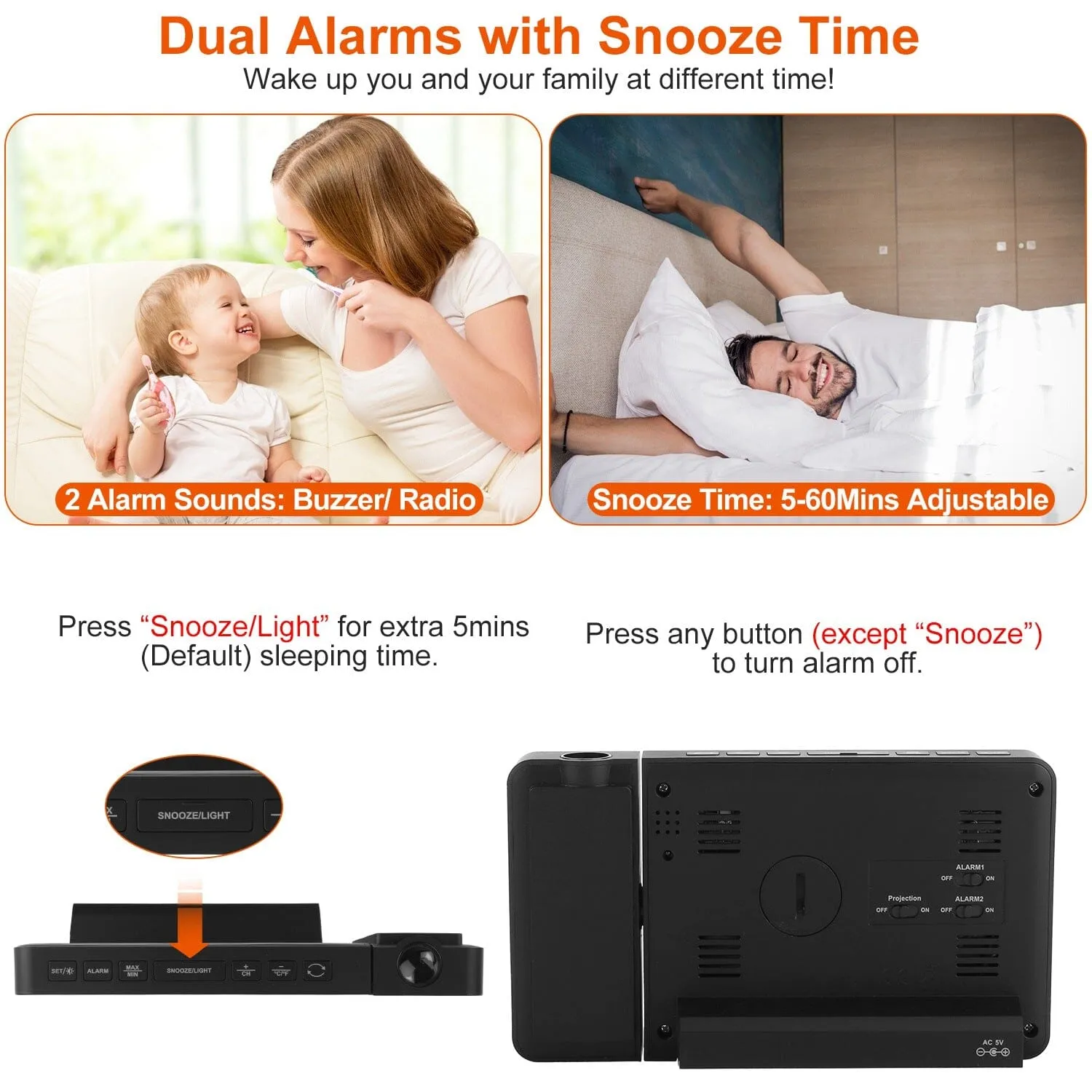 Atomic Projection Alarm Clock
