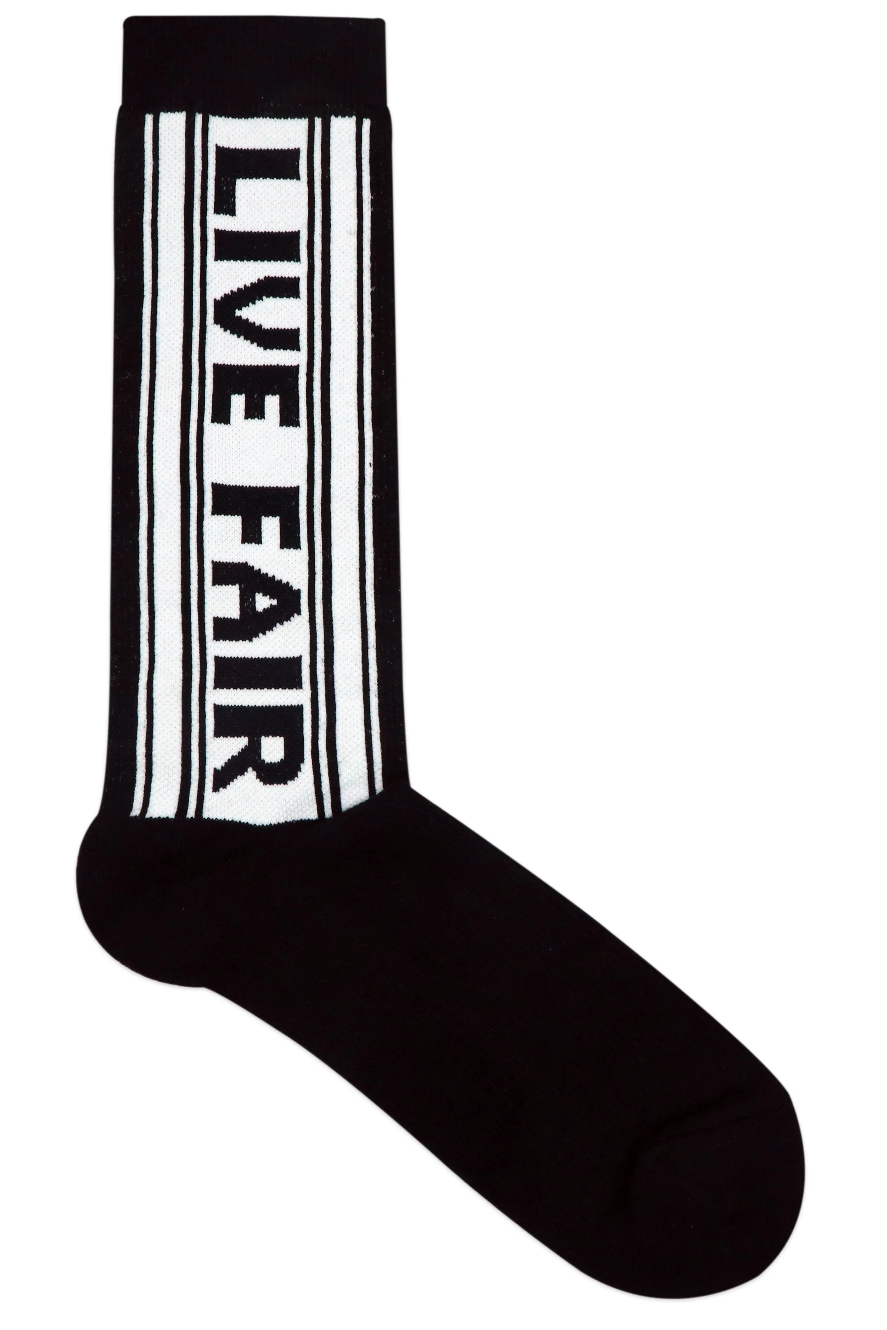Balenzia Men's Fairtrade Organic Cotton Crew length Socks (Pack of 1 Pair/1U) - Black
