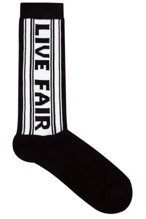 Balenzia Men's Fairtrade Organic Cotton Crew length Socks (Pack of 1 Pair/1U) - Black