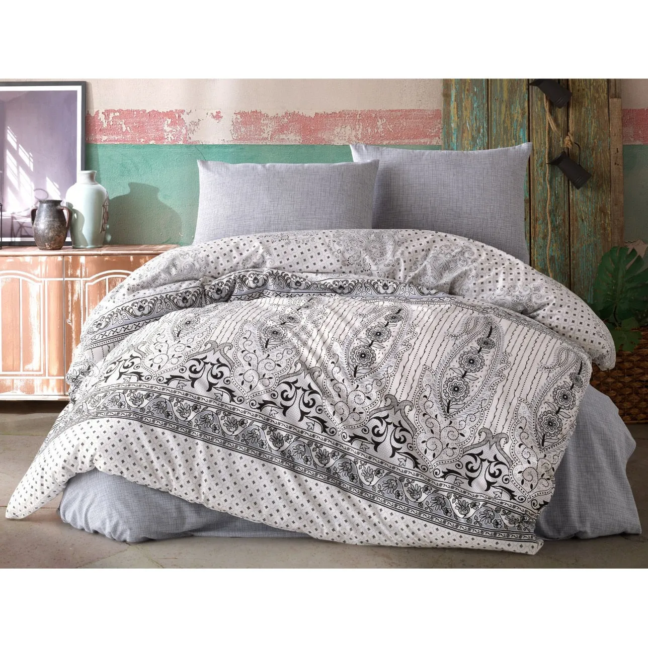 Bedding Sets, Bed Linen Luxury, Narhome, Cotton, Duvet Cover Set, From Turkey, Pillowcase, Sheet, Home,Full/King Size 3/4 Pcs