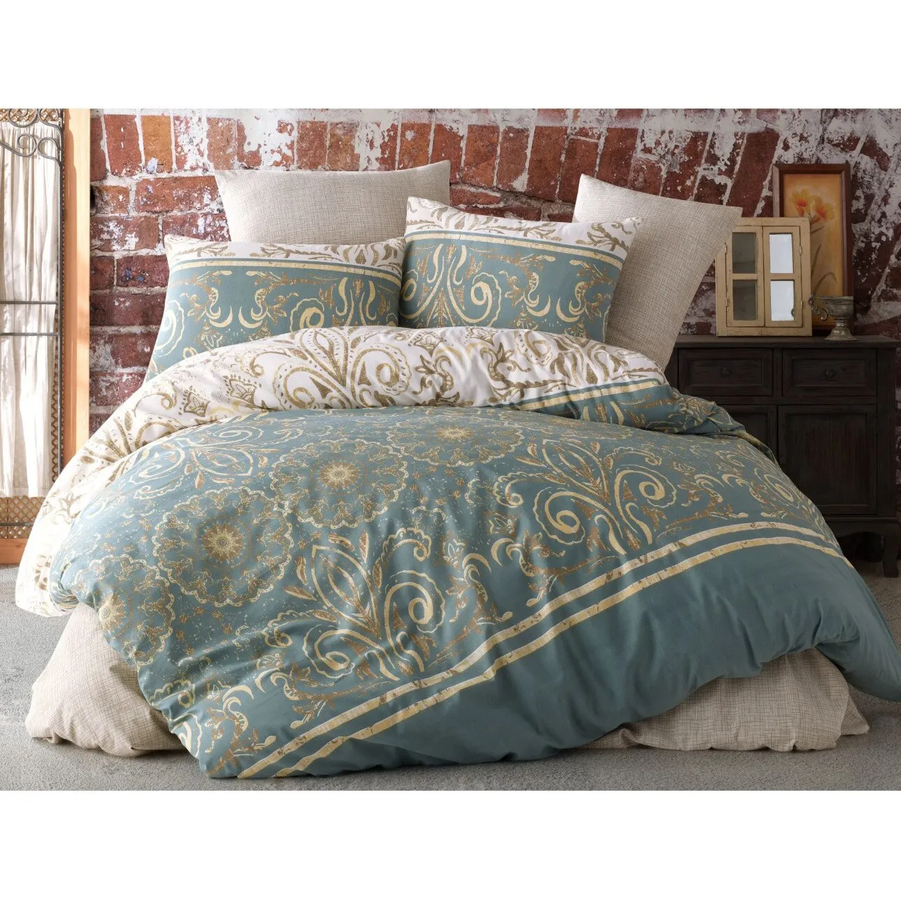 Bedding Sets, Bed Linen Luxury, Narhome, Cotton, Duvet Cover Set, From Turkey, Pillowcase, Sheet, Home,Full/King Size 3/4 Pcs