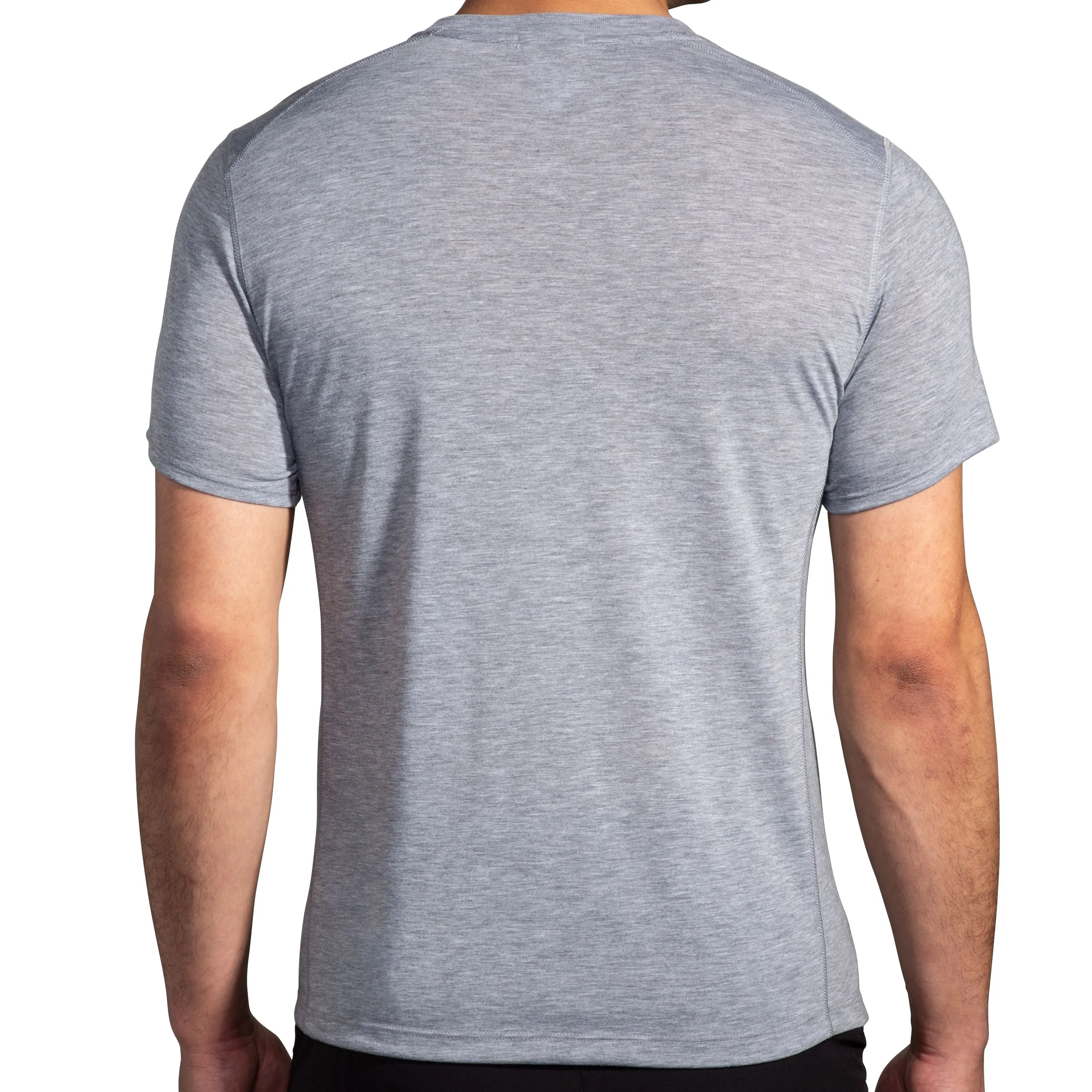 Brooks | Distance Short Sleeve 3.0 | Men's | Heather Ash/Brooks Gradient