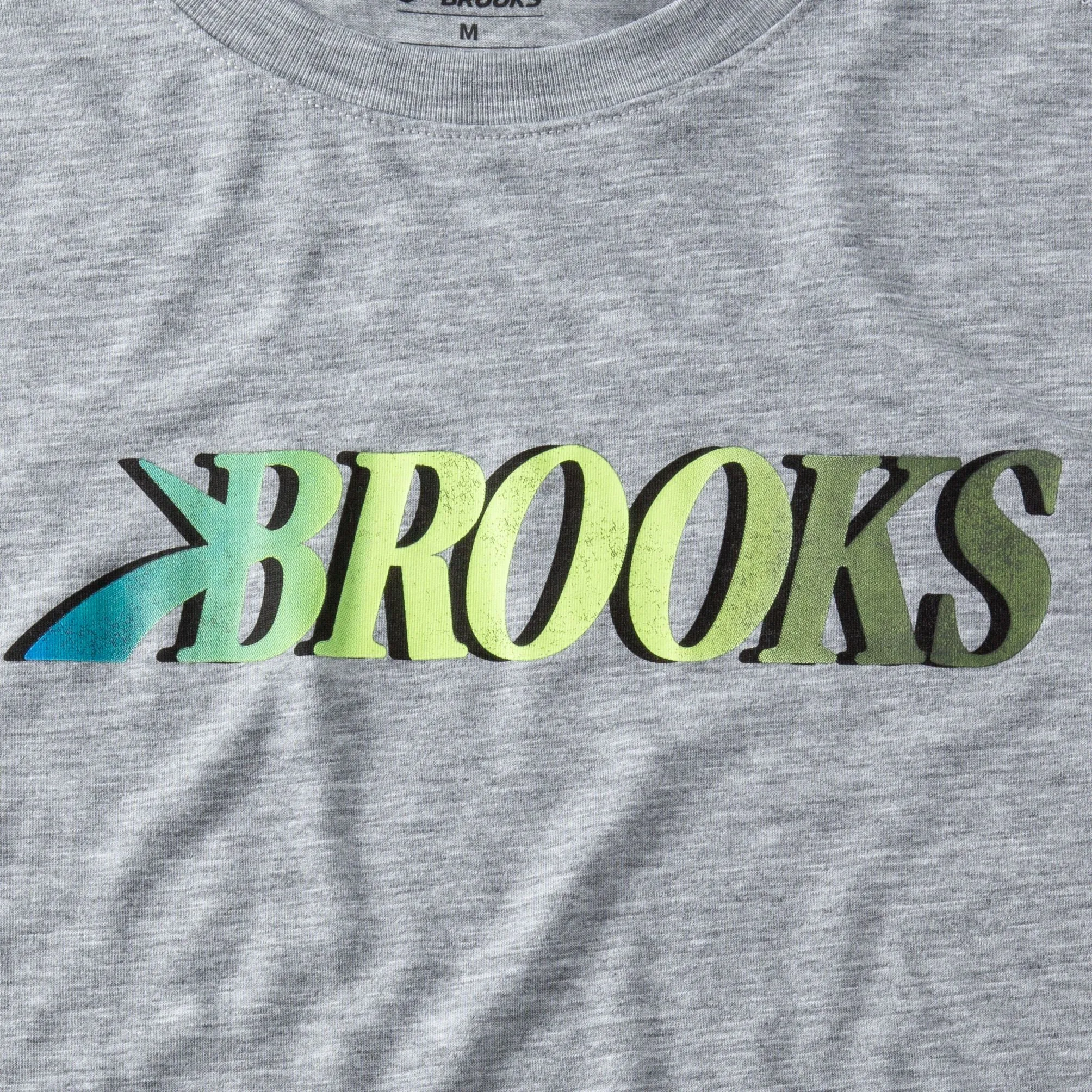 Brooks | Distance Short Sleeve 3.0 | Men's | Heather Ash/Brooks Gradient