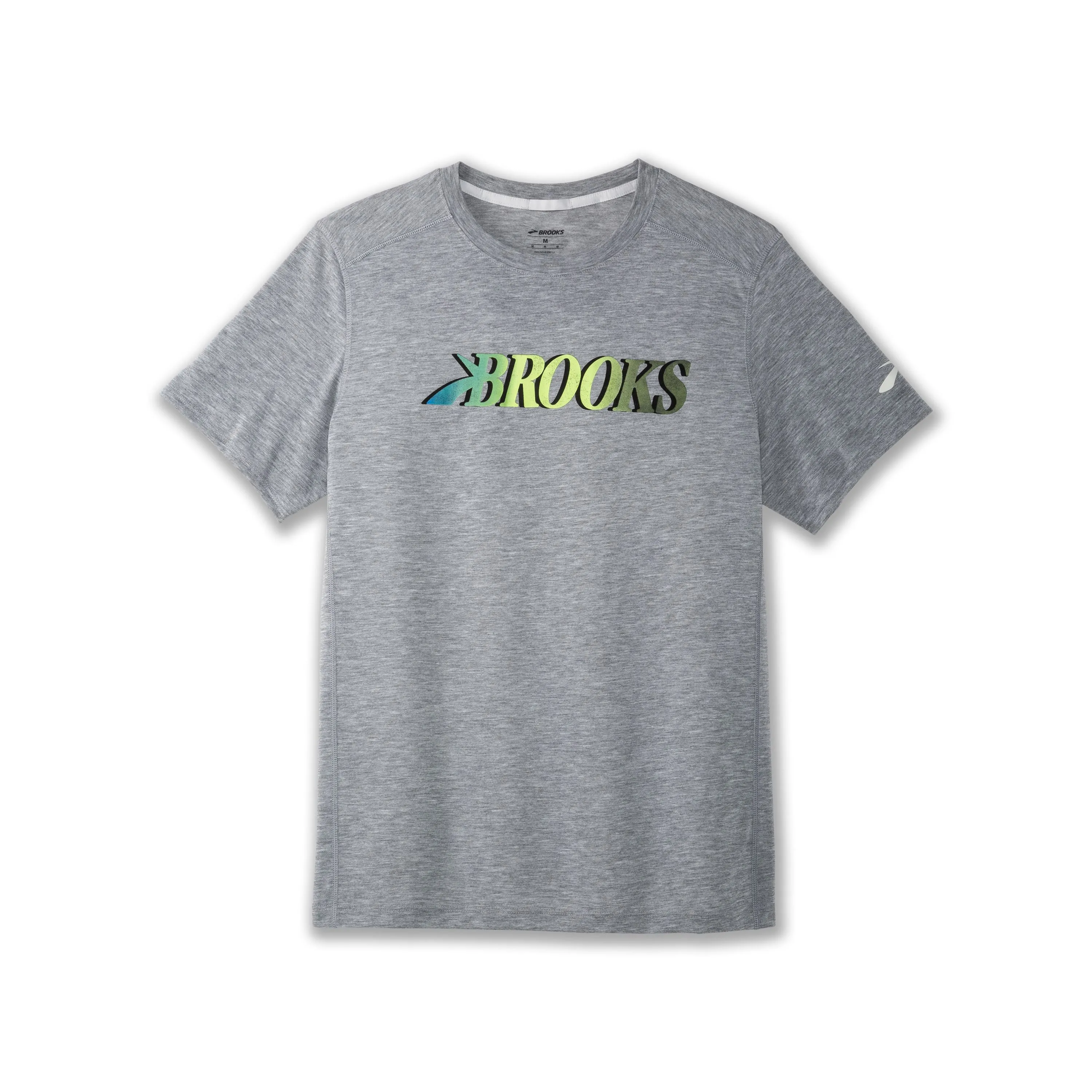 Brooks | Distance Short Sleeve 3.0 | Men's | Heather Ash/Brooks Gradient