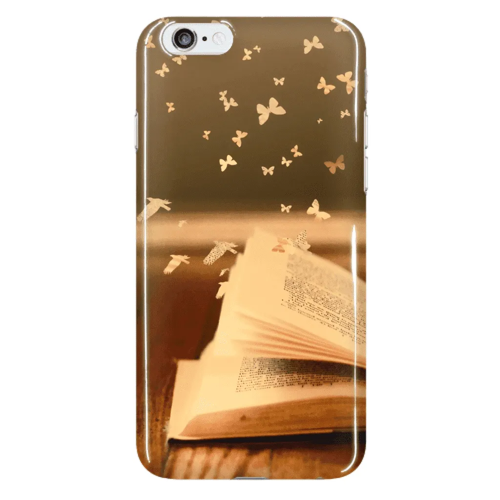 butterflies & books Phone Cases