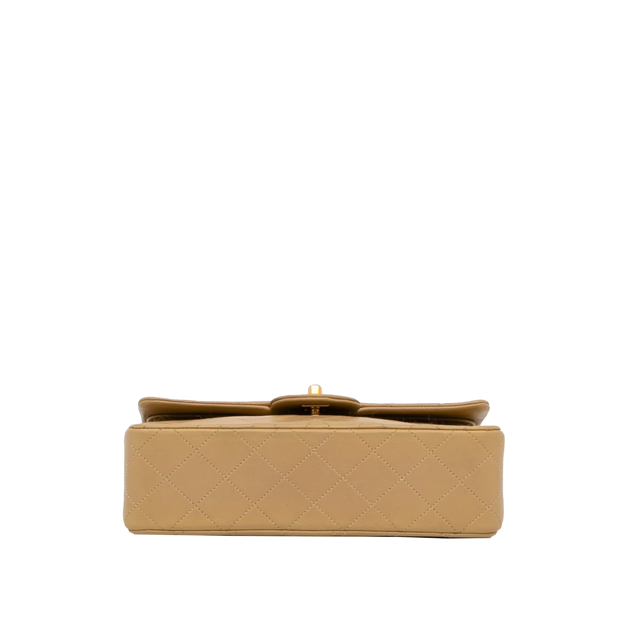 Chanel Classic Double Flap Small Beige Lambskin Gold