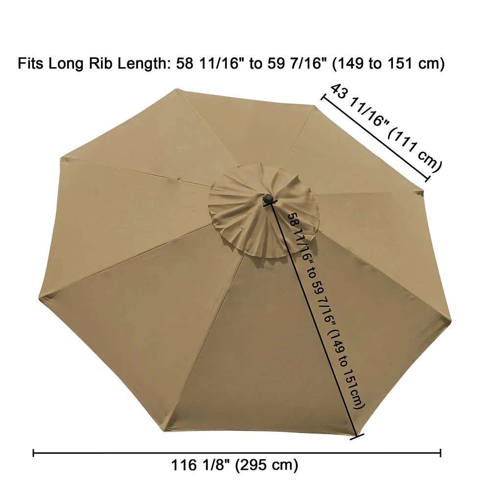 DIY 10 ft Patio and Market Umbrella Replacement Canopy