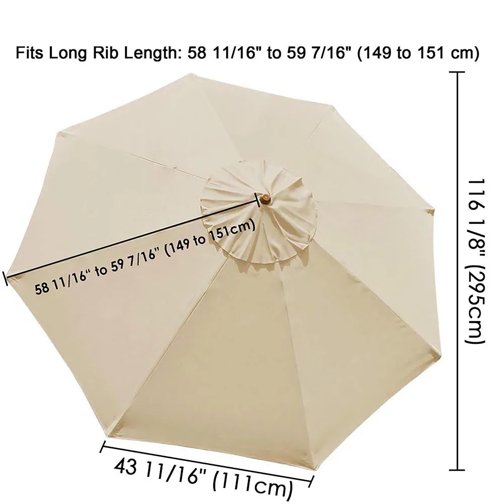 DIY 10 ft Patio and Market Umbrella Replacement Canopy