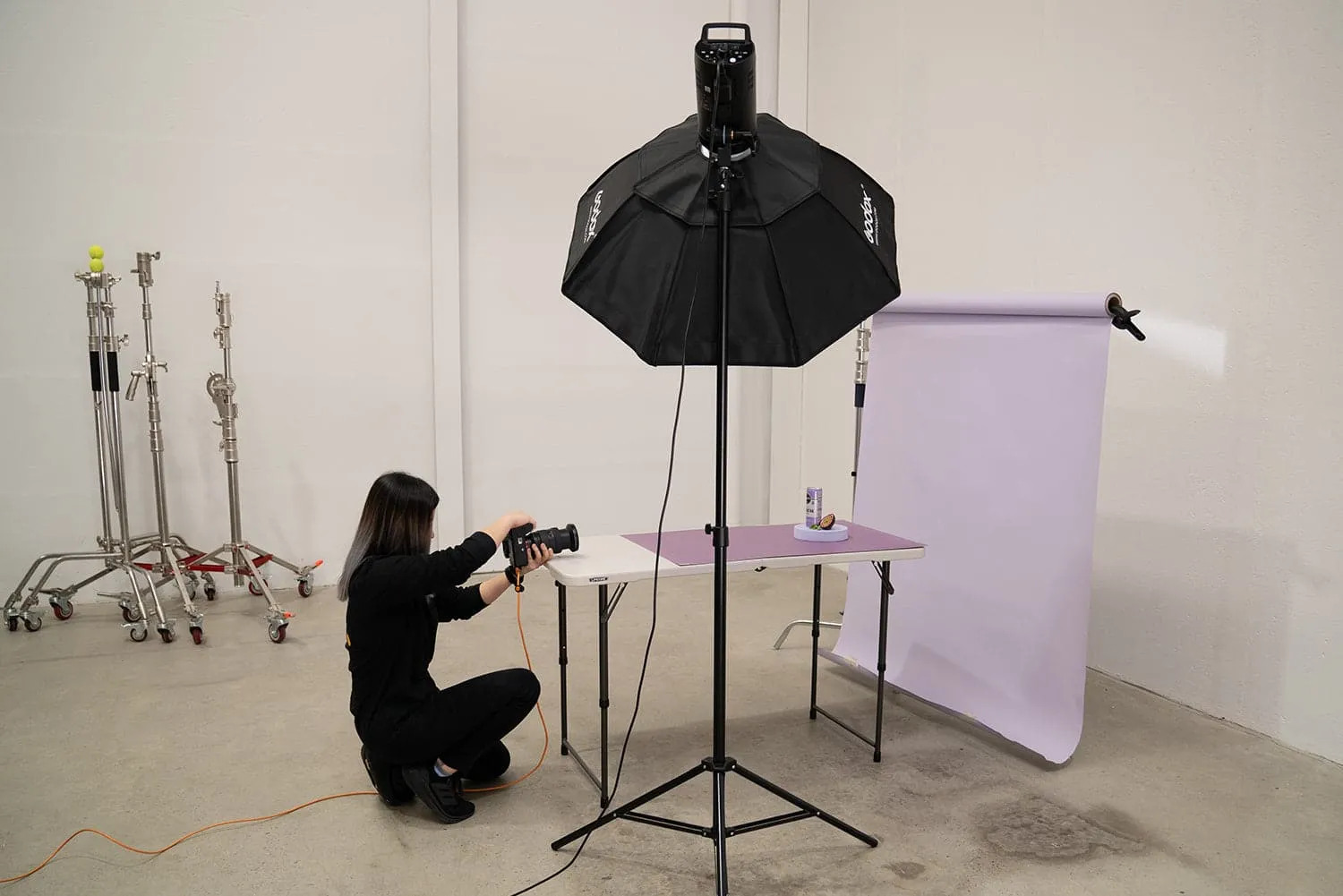 Flat Lay Instagram Backdrop - Duo 'Violet Crush' (56cm x 87cm)