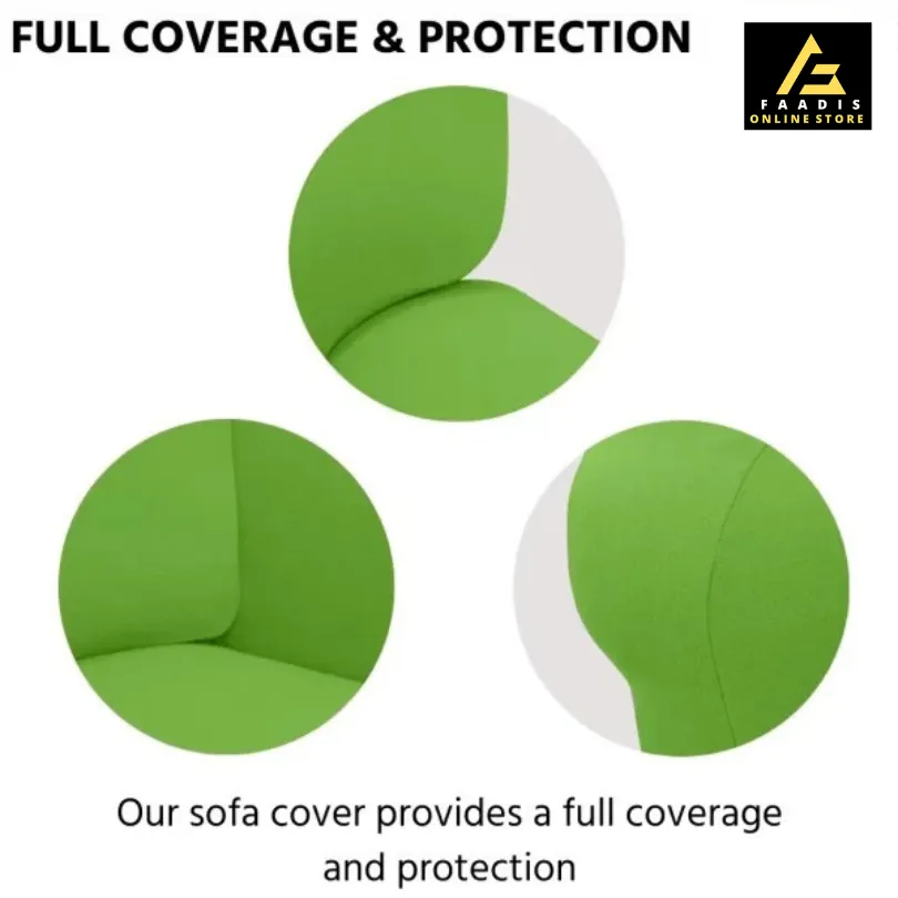 L-shape Sofa Covers-Parrot Green