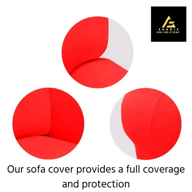 L-shape Sofa Covers-Red