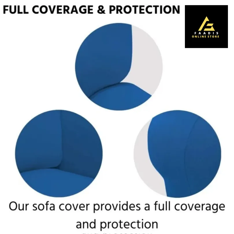 L-shape Sofa Covers-Royal Blue
