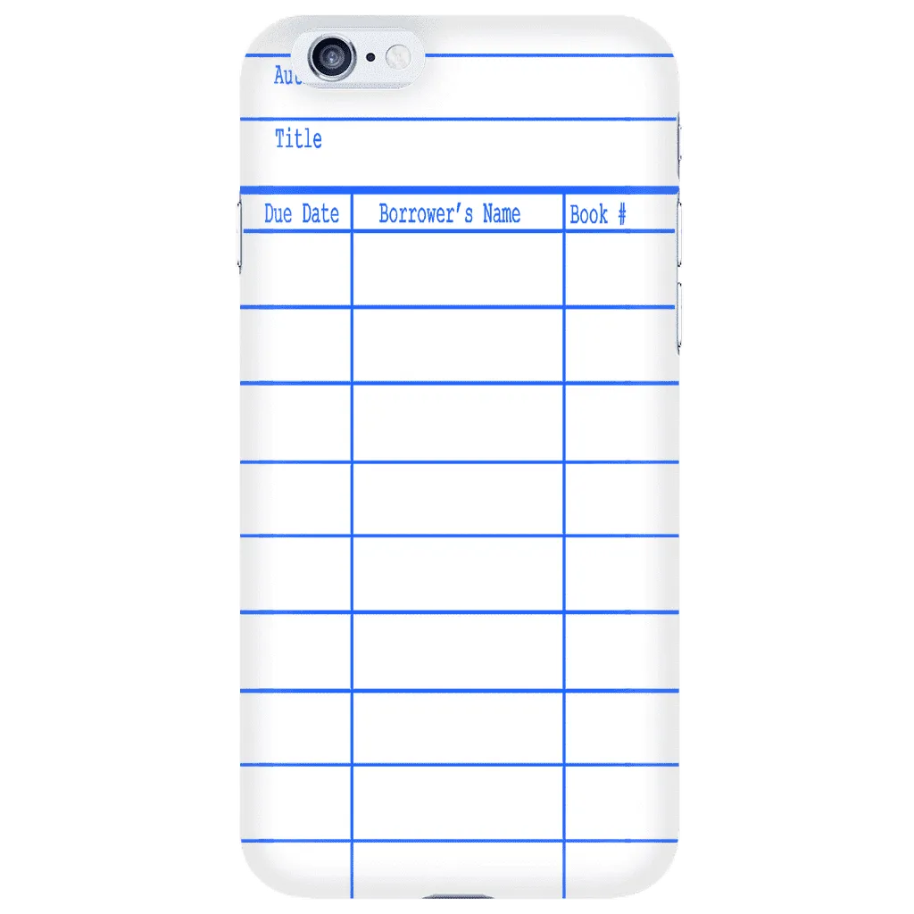 Library Card Phone Case White