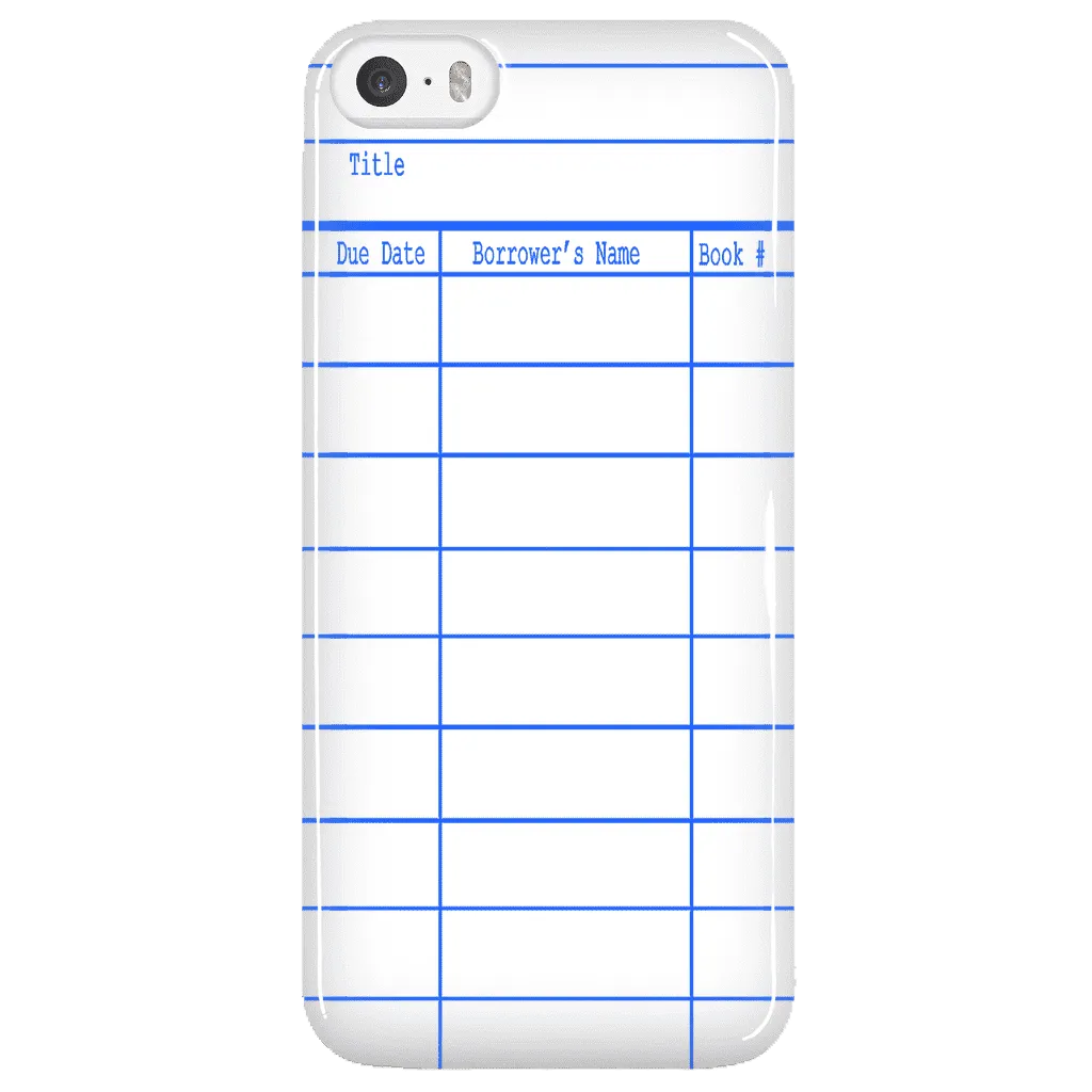 Library Card Phone Case White