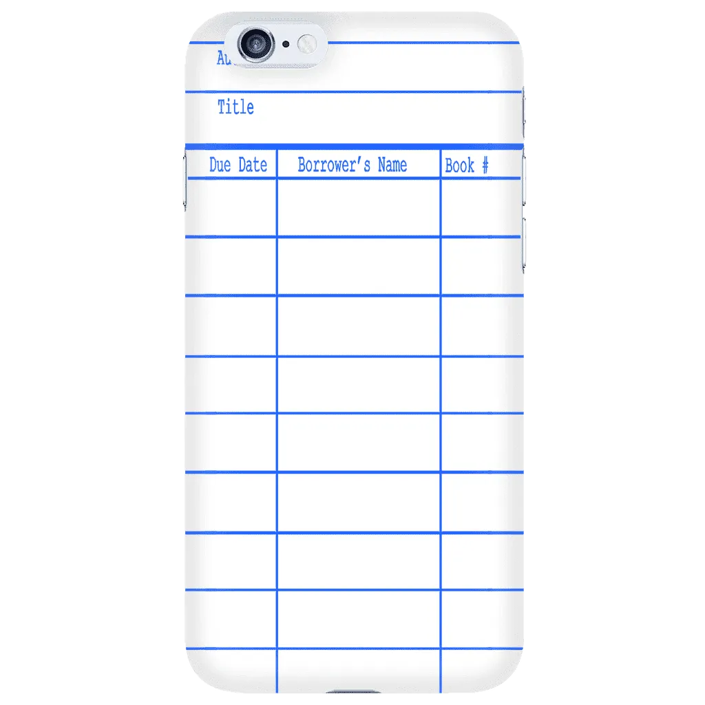 Library Card Phone Case White