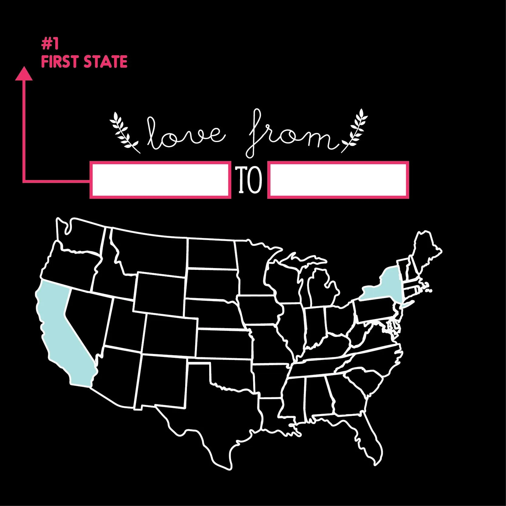 Love From States Custom Made Phone Case Unique Gifts