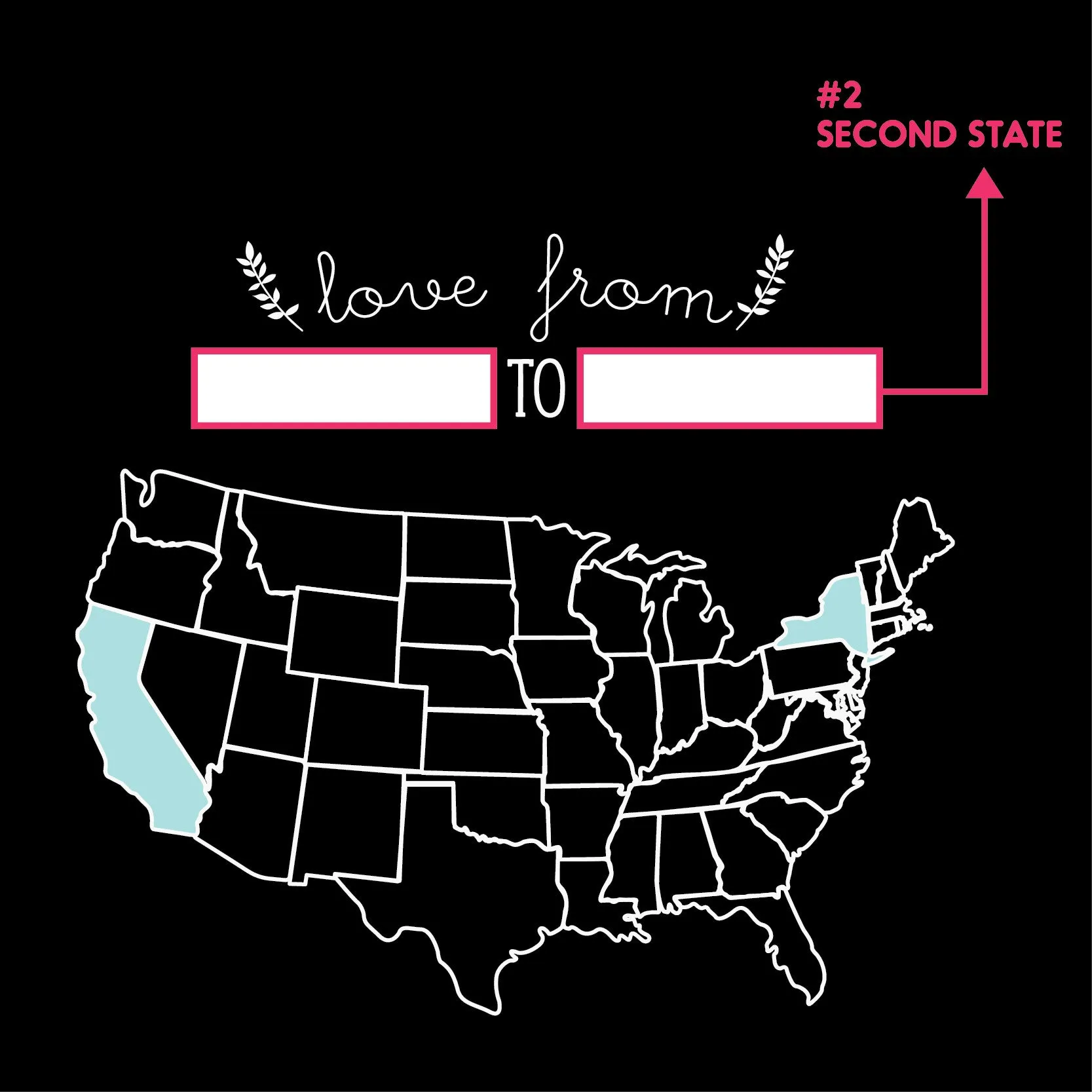 Love From States Custom Made Phone Case Unique Gifts