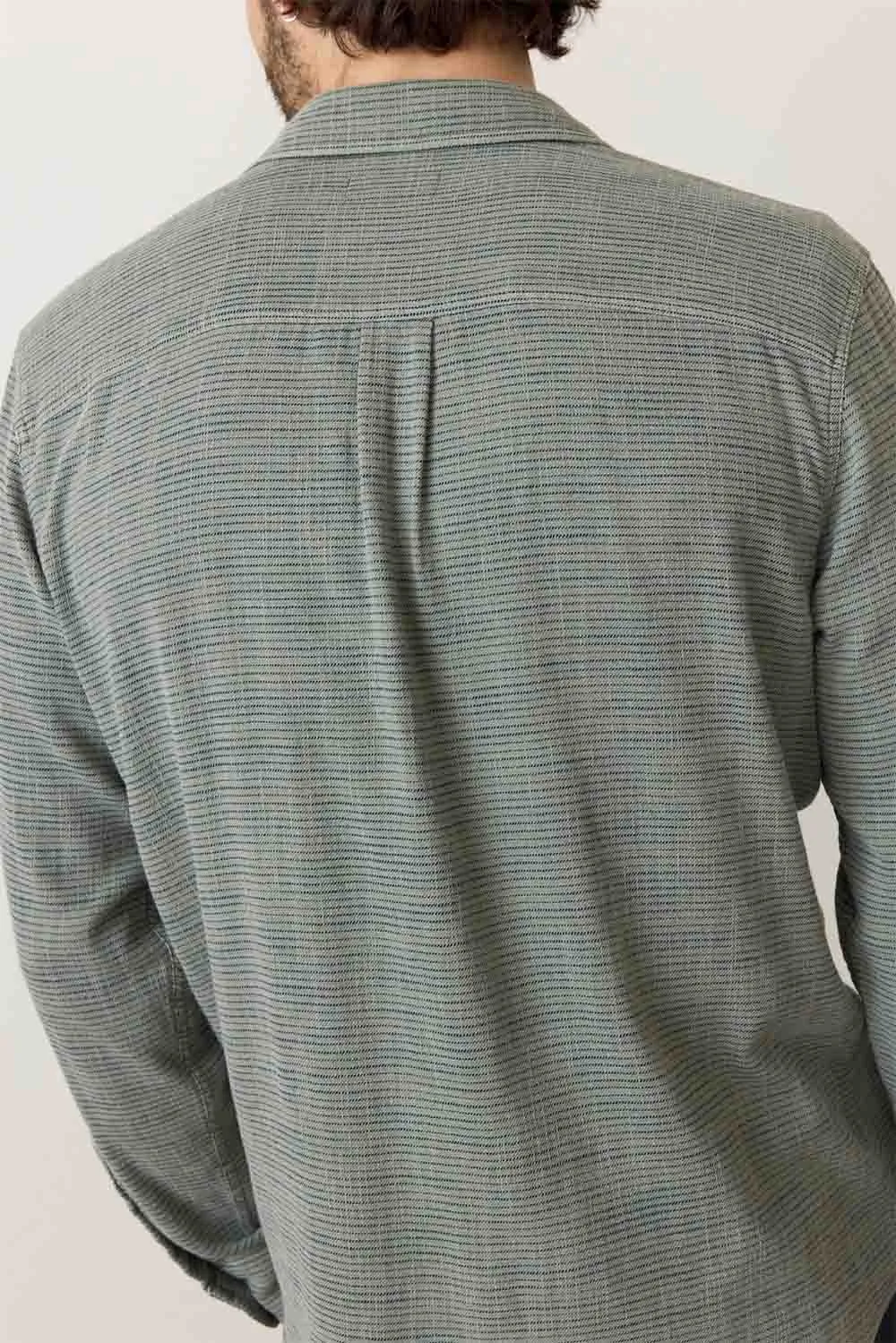 LS CLASSIC SELVAGE SHIRT Agave Navy Stripe