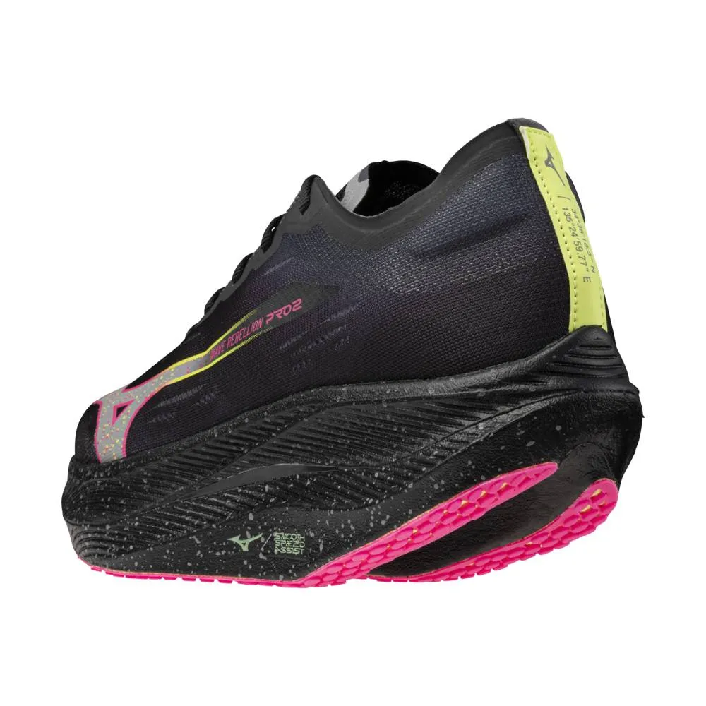 Mizuno Wave Rebellion Pro 2 (Unisex) - Black/Silver/Pink Tetra