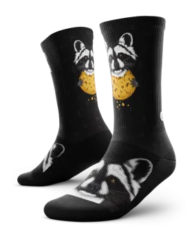 "Rad Raccoon" Performance Crew Running Socks by Outway