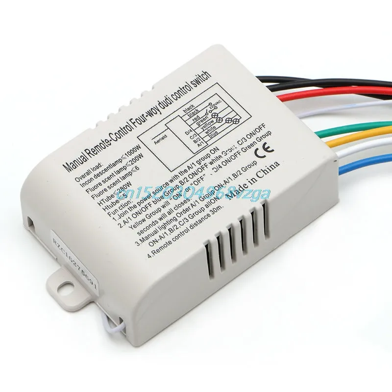 Remote Control Switch Ceiling Fans Chandeliers Ceiling Wireless 4 Channel ON/OFF Lamp Receiver Transmitter New Board Lamp JUN15