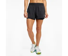 Saucony | ReRun 4" 2-1 Short | Women's | Black