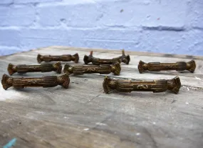 Set of 6 vintage cupboard cabinet knobs handles drawer pulls