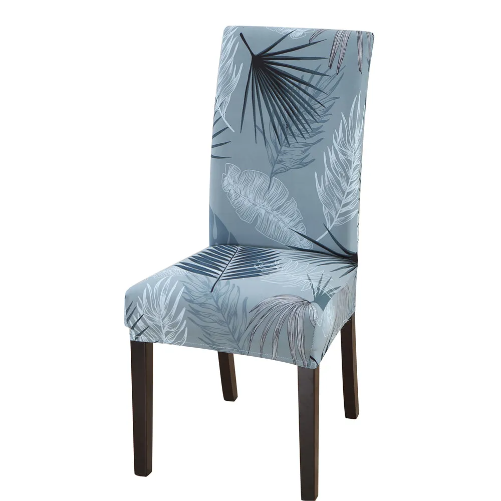 Slipcover Geometric Spandex Chair Covers Printed Elastic Seat Cover Slipcovers For Dining Room Wedding Banquet Hotel Kitchen Office Plain