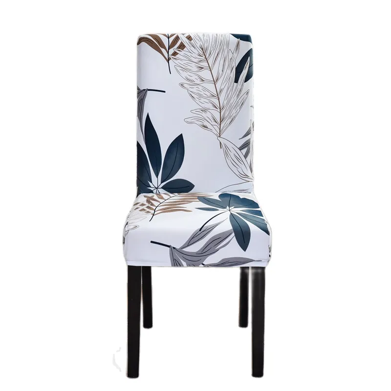 Slipcover Geometric Spandex Chair Covers Printed Elastic Seat Cover Slipcovers For Dining Room Wedding Banquet Hotel Kitchen Office Plain