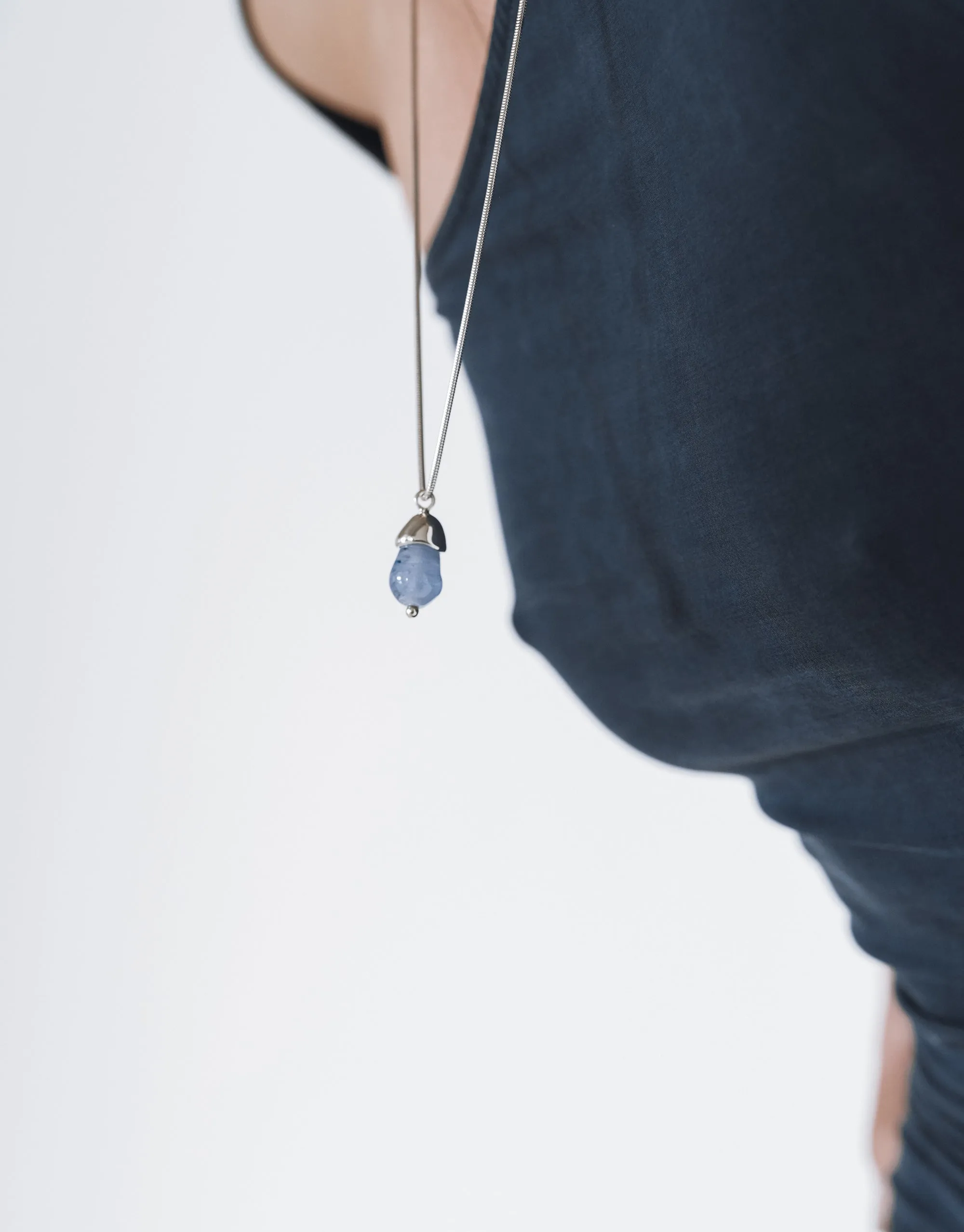 Solace Drop Necklace | Snake Chain