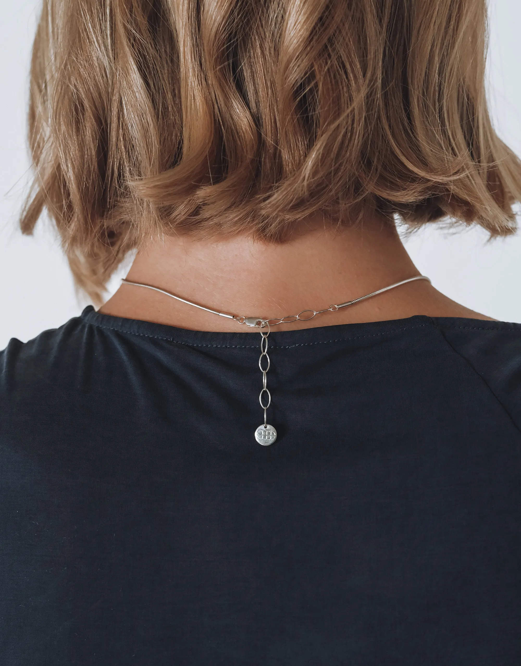 Solace Drop Necklace | Snake Chain