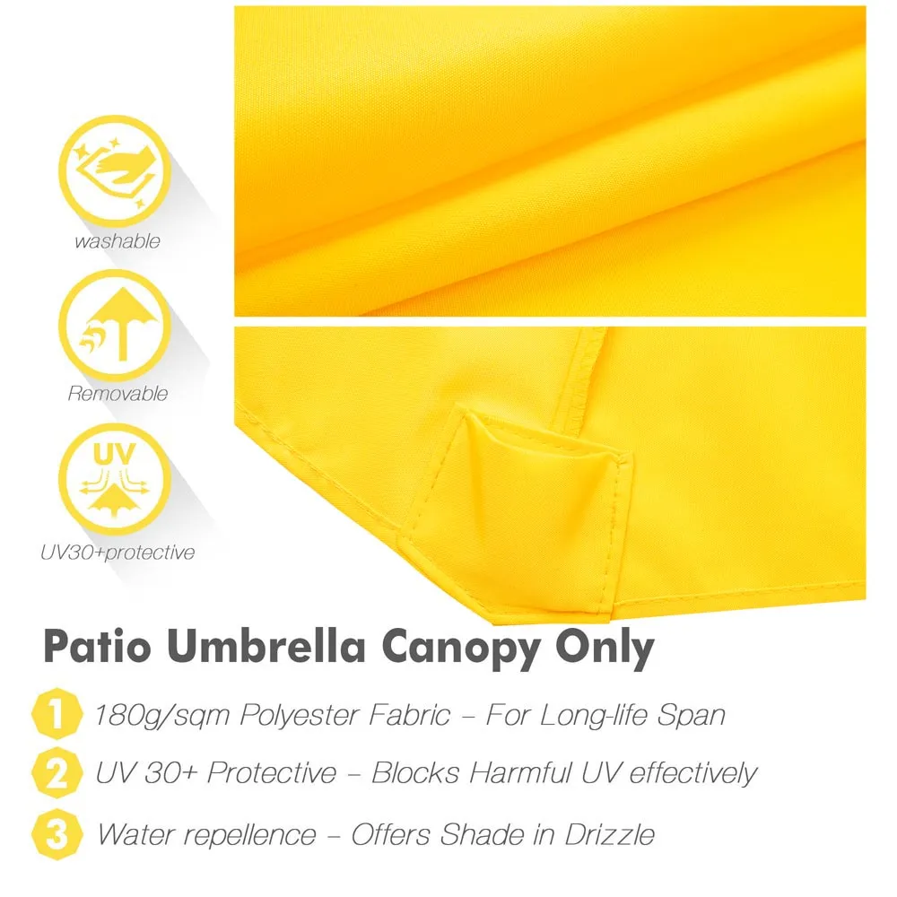 TheLAShop 8ft 8-Rib Patio Market Umbrella Replacement Canopy