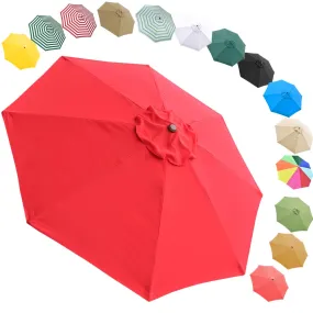 TheLAShop 9ft 8-Rib Patio Market Umbrella Replacement Canopy