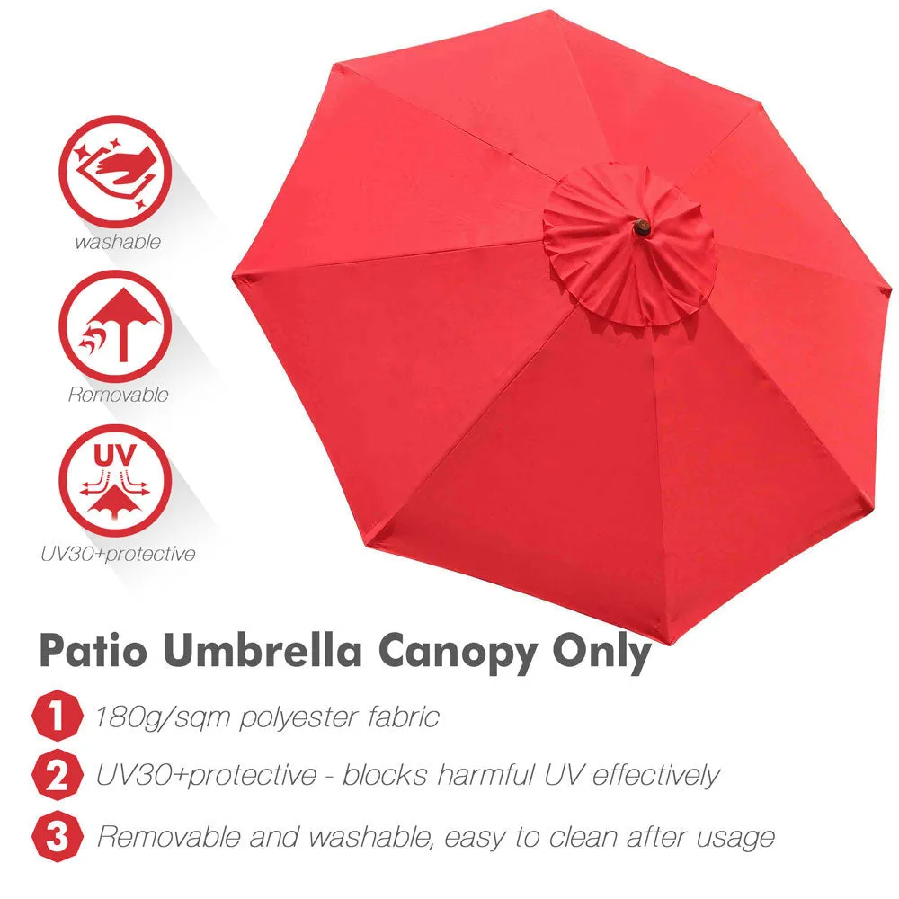 TheLAShop 9ft 8-Rib Patio Market Umbrella Replacement Canopy